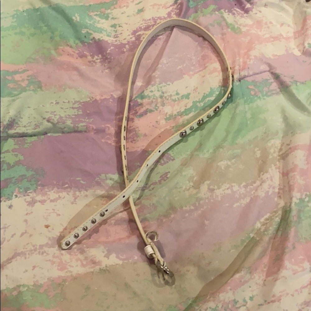 White and silver beaded belt